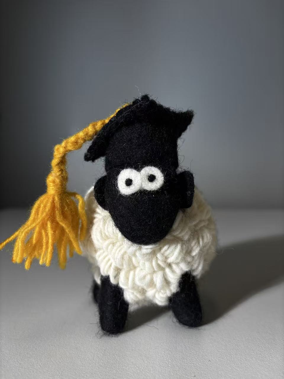 Erin Knitwear Medium Sheep with Graduation Hat