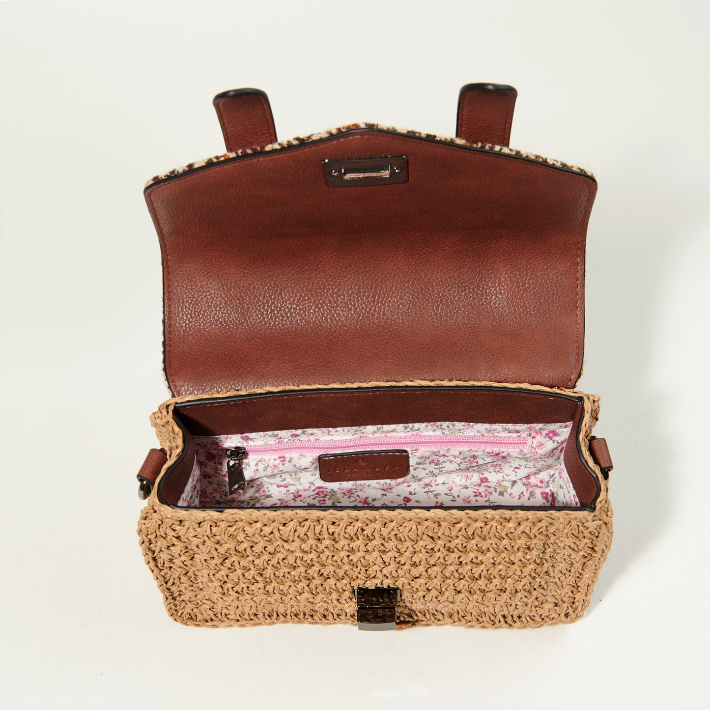 The Mini Straw Satchel