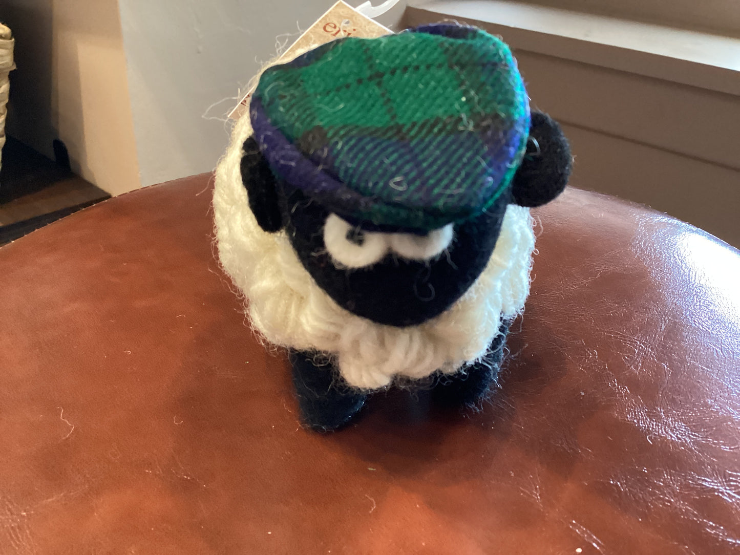 Erin Knitwear Flat Cap Medium Green/Blue Tartan