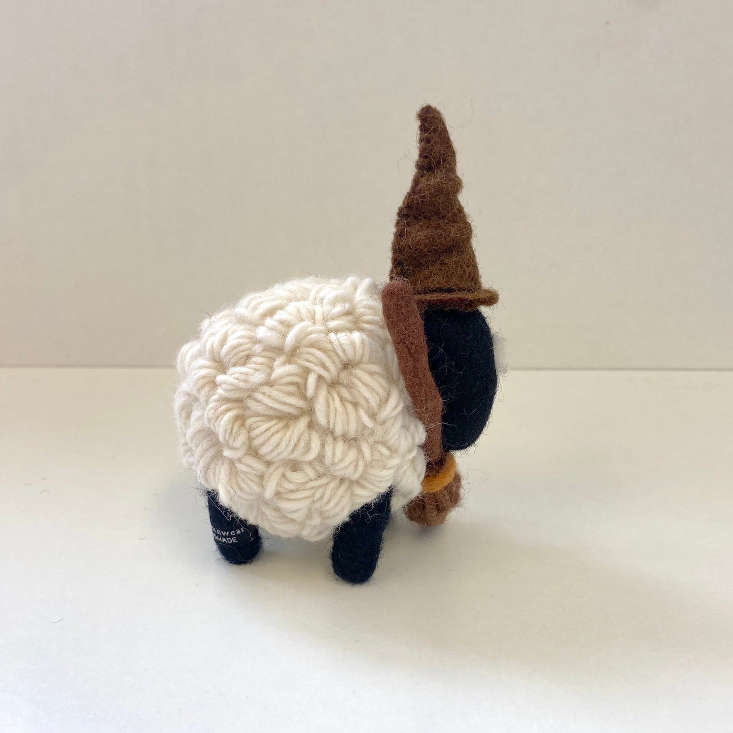Erin Knitwear Halloween Medium Sheep with Hat and Broom