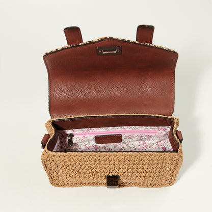 The Mini Straw Satchel