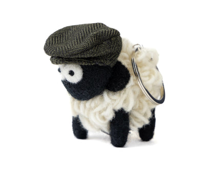 Erin Knitwear Flatcap Sheep Keyring