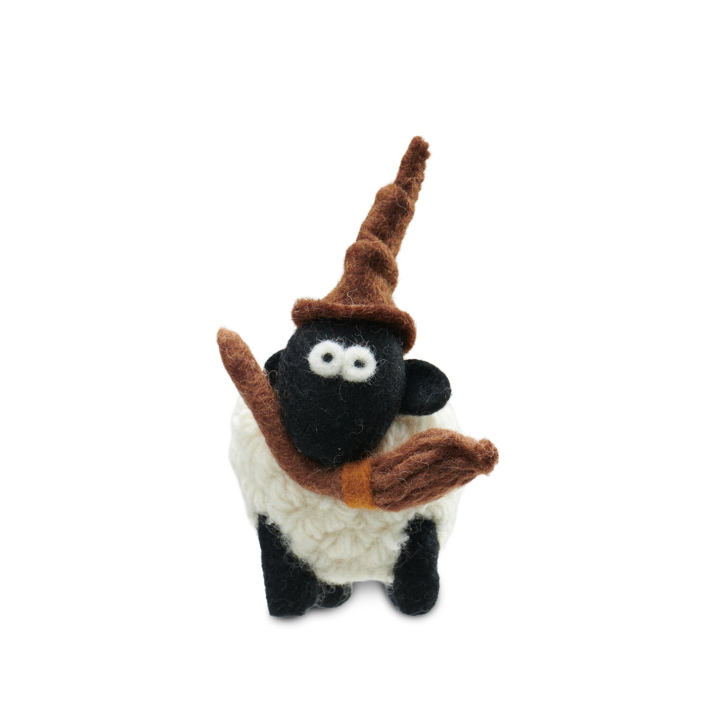 Erin Knitwear Halloween Medium Sheep with Hat and Broom