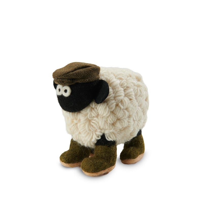Erin Knitwear Medium Flatcap & Welly Boot Sheep