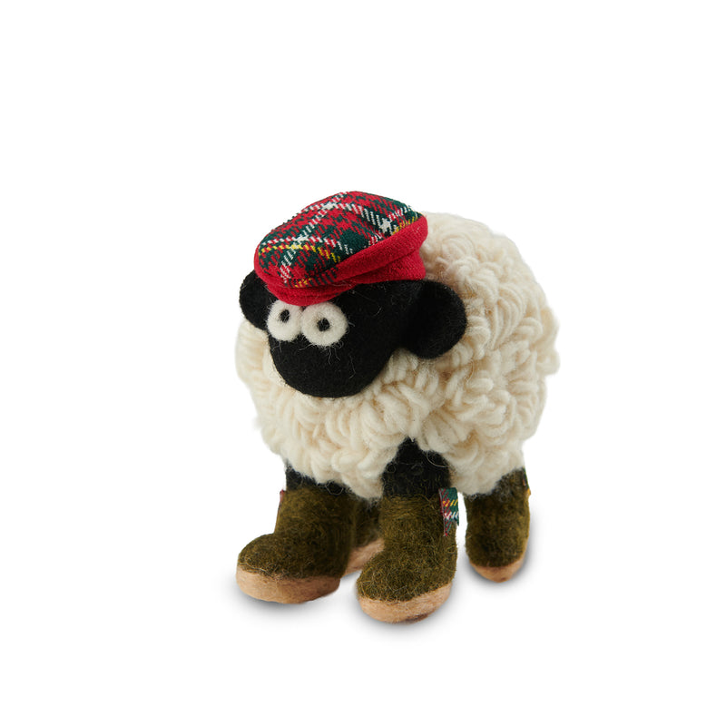 Erin Knitwear Medium Flatcap & Welly Boot Sheep
