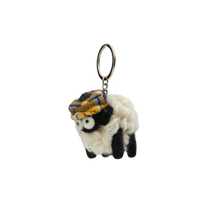 Erin Knitwear Flatcap Sheep Keyring