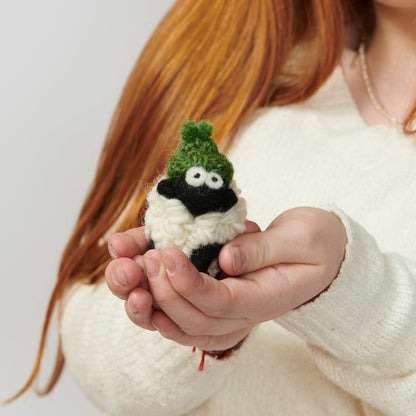 Erin Knitwear Bobble Hat Sheep Keyring