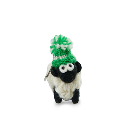 Erin Knitwear Bobble Hat Sheep Keyring