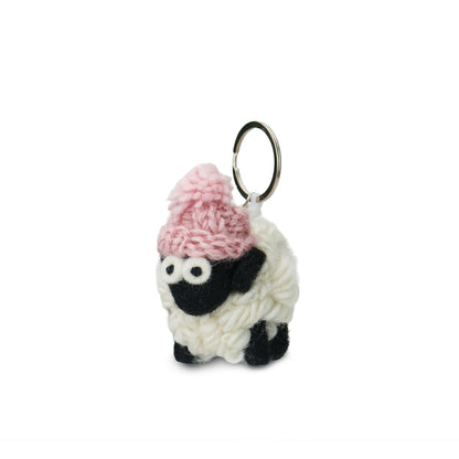 Erin Knitwear Bobble Hat Sheep Keyring