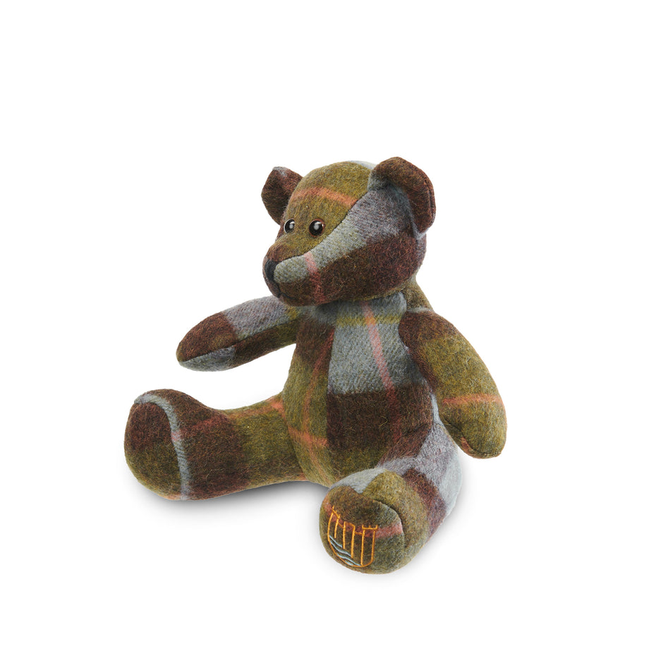 Lambswool Teddy - Pink and Blue Tartan