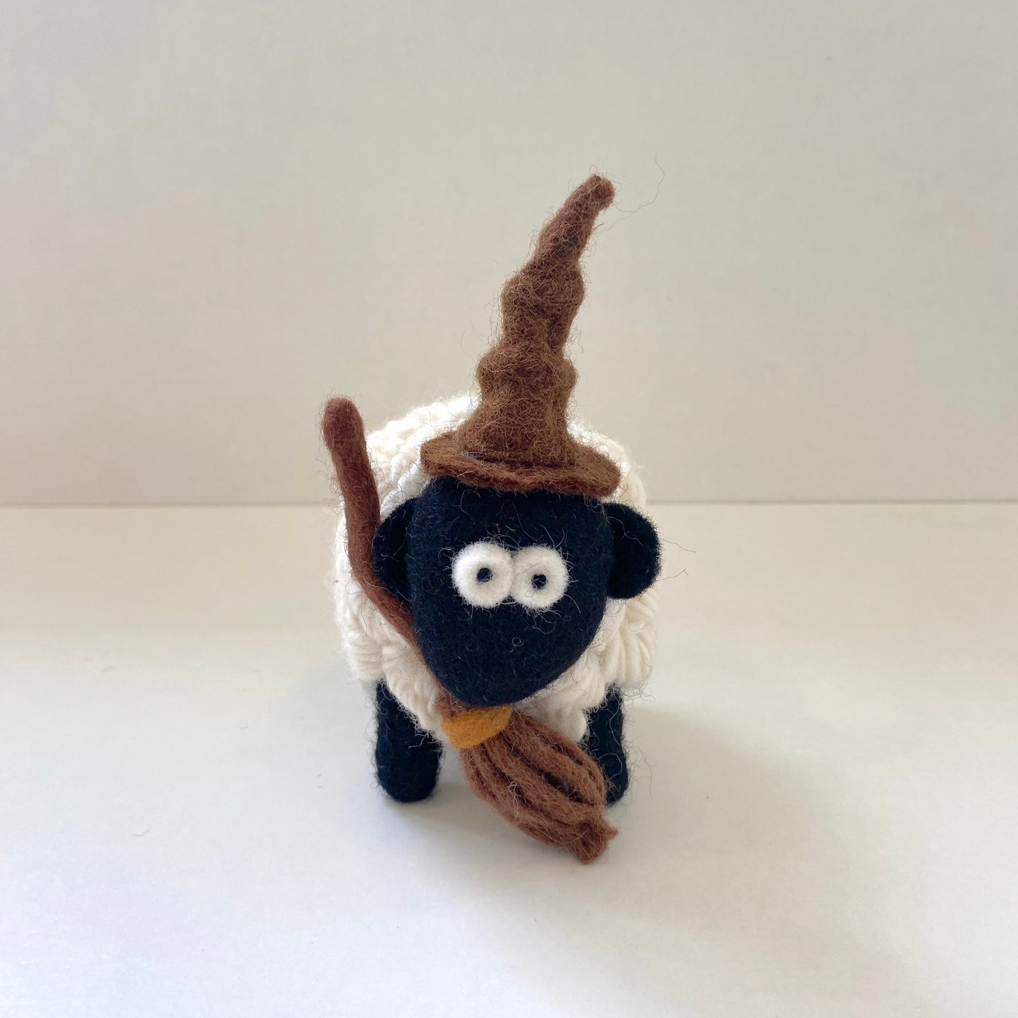 Erin Knitwear Halloween Medium Sheep with Hat and Broom