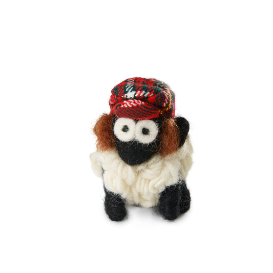 Erin Knitwear Knitted Sheep Keyring with Jimmy Hat