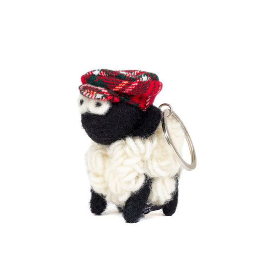 Erin Knitwear Flatcap Sheep Keyring
