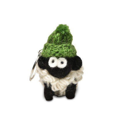 Erin Knitwear Bobble Hat Sheep Keyring