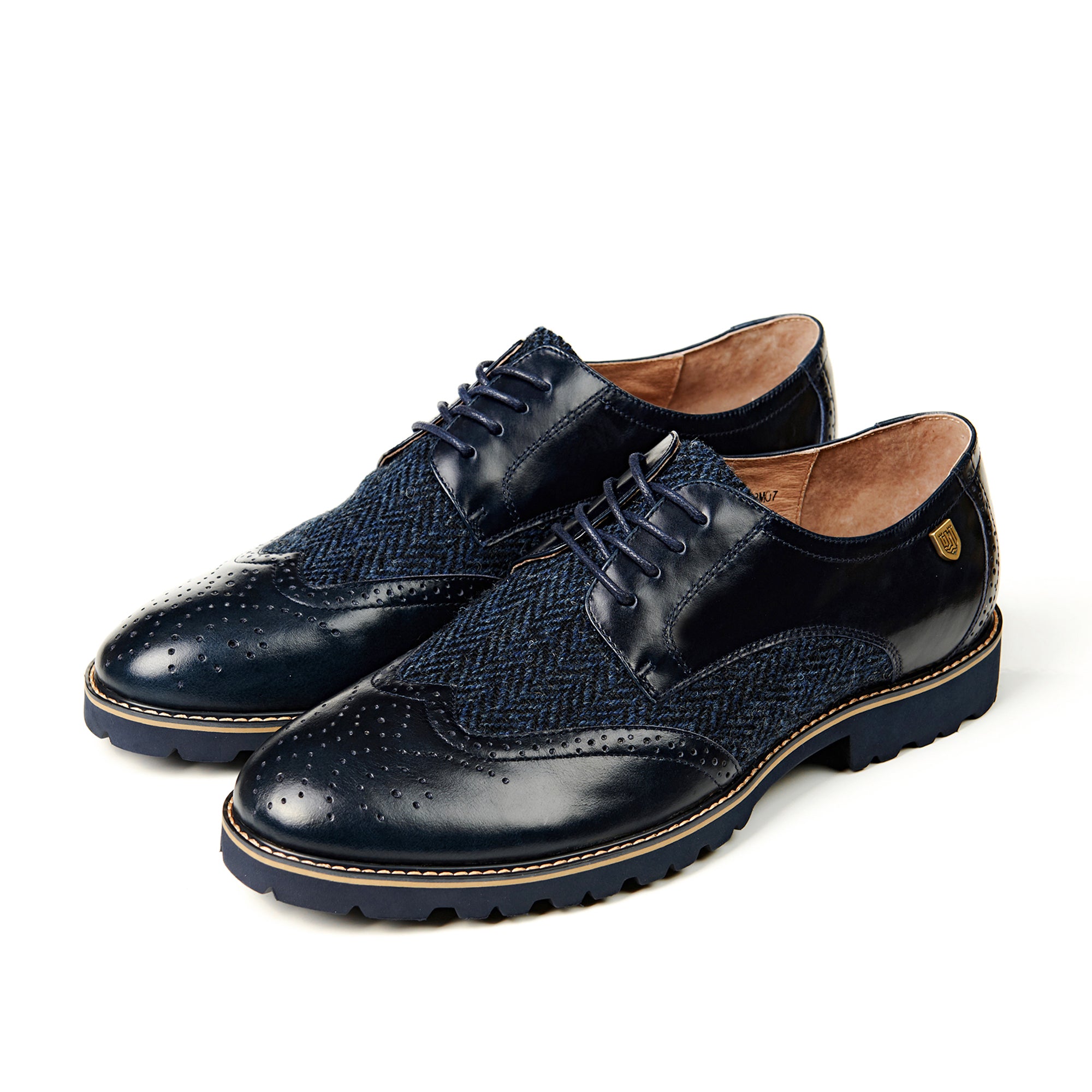 Mens on sale tweed brogues