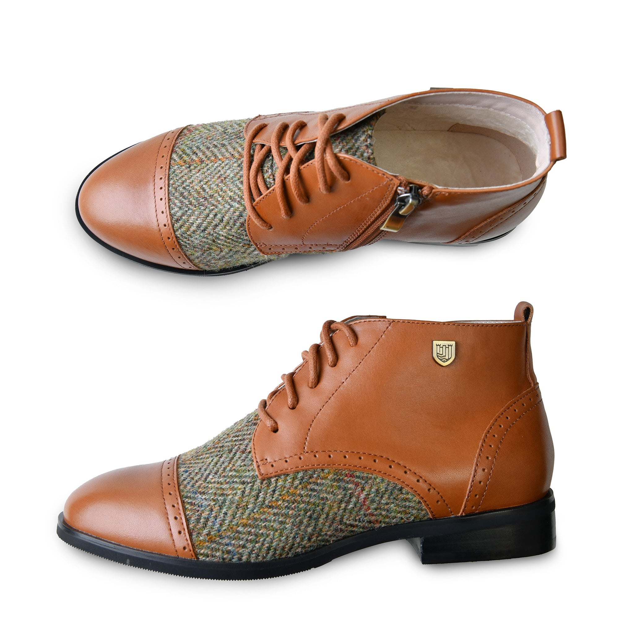 Harris tweed ankle on sale boots