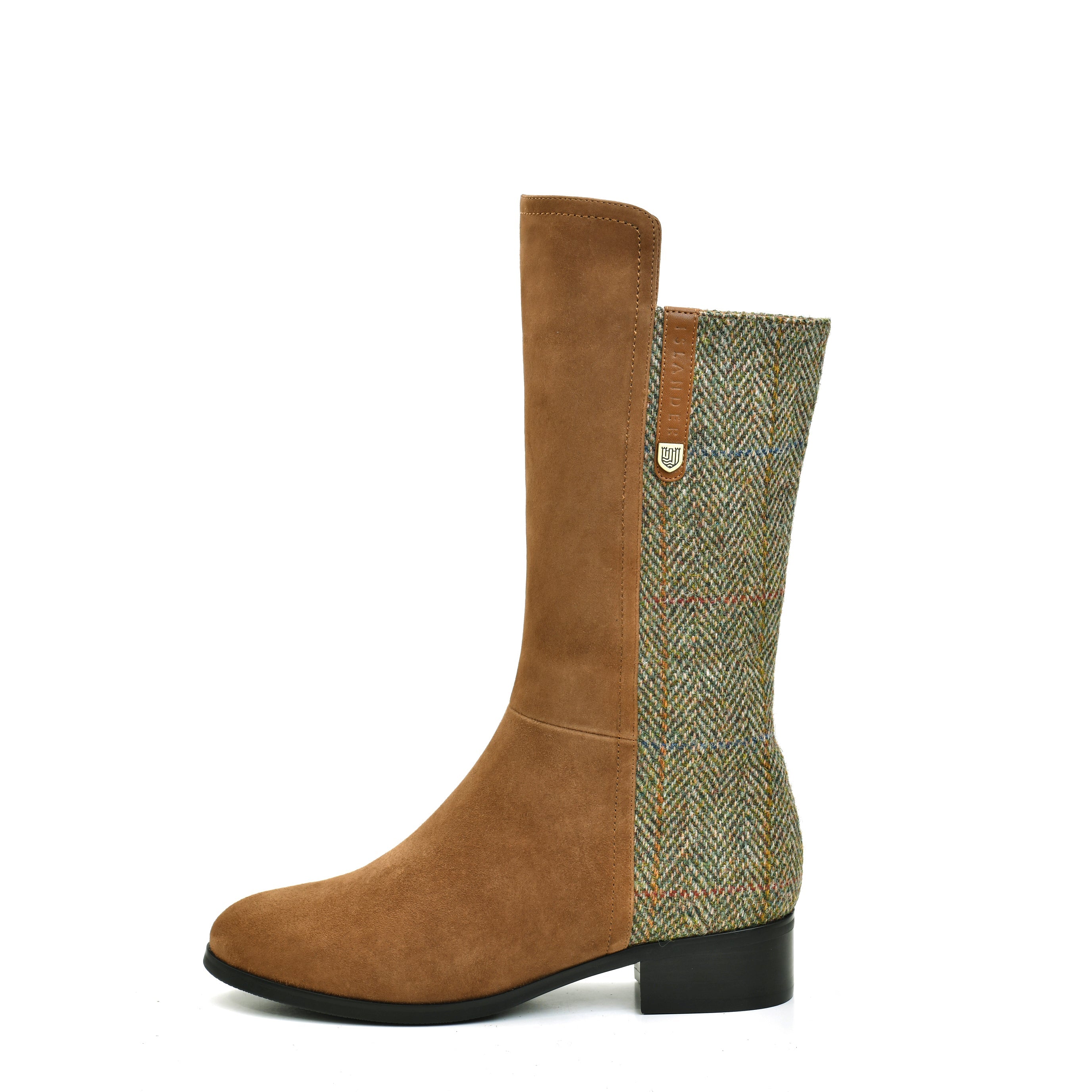 Harris tweed knee high boots best sale